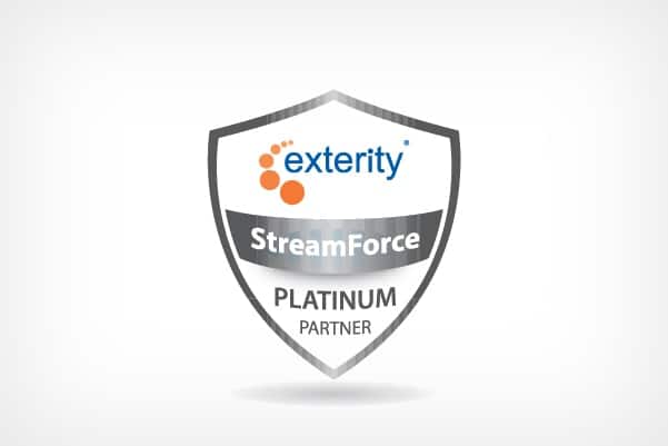 Exterity Stream Force Platinum partner logo
